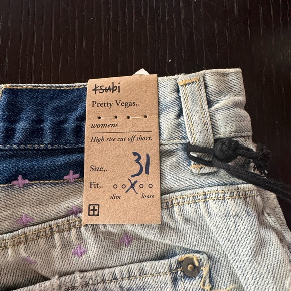 NWT Women Ksubi Highriae cut off shorts sz 31 - Picture 2 of 5